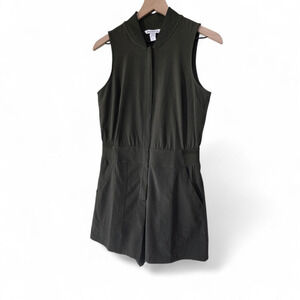 Athleta Brooklyn Utility Romper Olive Green Size 6